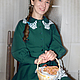 Long dress with wide skirt 'Russian house', No. 2. Dresses. Lana Kmekich (lanakmekich). My Livemaster. Фото №4