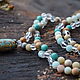 Beads in two turns of Amazonite, Yoga rosary necklace of 108 beads. Beads2. Jewerly for Happiness. My Livemaster. Фото №5