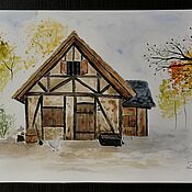 Картины и панно handmade. Livemaster - original item the cabin in the woods. Handmade.