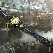 Украшения handmade. Livemaster - original item Steampunk wristwatch 2 colors 