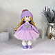 Knitted doll, interior in purple, Interior doll, Nizhnij Tagil,  Фото №1