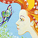 Order Painting red-Haired angel canvas acrylic. Multicolor Gallery. Livemaster. . Pictures Фото №3