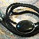 BOLO TIE 'VINCENT VEGA' WITH BLACK STONE (AGATE). Ties. Neformal-World. Online shopping on My Livemaster.  Фото №2
