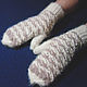 Women's knitted mittens White coffee. Mittens. Warm Yarn. Online shopping on My Livemaster.  Фото №2
