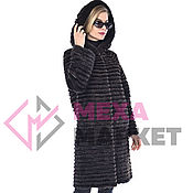 Одежда handmade. Livemaster - original item Fur mink coat with hood 