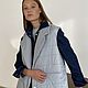 Medium-length vest in a light grey shade, Vests, Moscow,  Фото №1