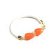 Order Jade bracelet 'Fantasy' leather bracelet orange. Irina Moro. Livemaster. . Bead bracelet Фото №3