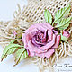 Pink brooch flower rose Gentle delicate leather Flowers. Brooches. flowersstyle (flowersstyle). Online shopping on My Livemaster.  Фото №2