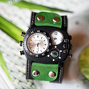 Украшения handmade. Livemaster - original item Brutal Green wrist watch. Handmade.