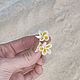 Серьги-пусеты "Plumeria- mini". Серьги-пусеты. Nina-t7s. Ярмарка Мастеров.  Фото №4