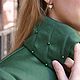 Women's green fitted jacket with asymmetrical zipper, windbreaker. Wind Jackets. Lara (EnigmaStyle). My Livemaster. Фото №4