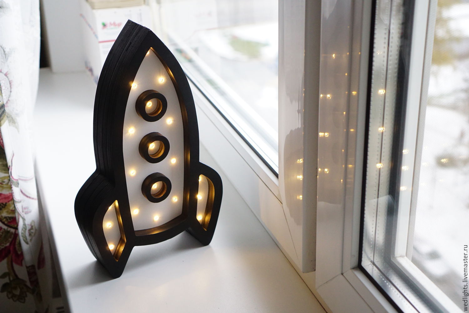 Светильник-ночник Ракета "Black&White" в интернет-магазине Ярмарка ...