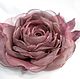 FABRIC FLOWERS. Chiffon rose ' Antique copper', Brooches, Vidnoye,  Фото №1
