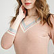 Sport-chic Powder dress, pink knitted cotton dress. Dresses. mozaika-rus. My Livemaster. Фото №4