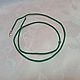 Order Cord 2 mm emerald silk with lock in 925 sterling silver. marusjy. Livemaster. . Chokers Фото №3