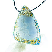 Pendant with pyrite, quartz and shungite crystal