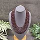 Natural garnet multi-row garnet necklace, Necklace, Moscow,  Фото №1