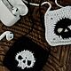 Мини-сумочка с черепом на шею для AirPods и мелочей. Чехол. SnakeMama. Ярмарка Мастеров.  Фото №5