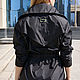 Order Women's black windbreaker, fitted windbreaker, black jacket. Lara (EnigmaStyle). Livemaster. . Wind Jackets Фото №3
