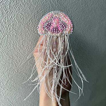 Украшения ручной работы. Ярмарка Мастеров - ручная работа Брошь медуза. Handmade.