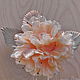 Jewelry: clip - brooch made of silk Rhododendron. Hair Decoration. LIUDMILA SKRYDLOVA (flower glade). My Livemaster. Фото №6