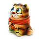 Order Ceramic figurine 'Autumn cat'. aboka. Livemaster. . Figurine Фото №3