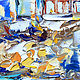 Картина Греция "Лодка у Причала" холст, масло. Pictures. Multicolor Gallery. My Livemaster. Фото №6