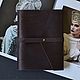 Leather notebook A5 rings / Notepad genuine leather belt, Notebooks, Moscow,  Фото №1