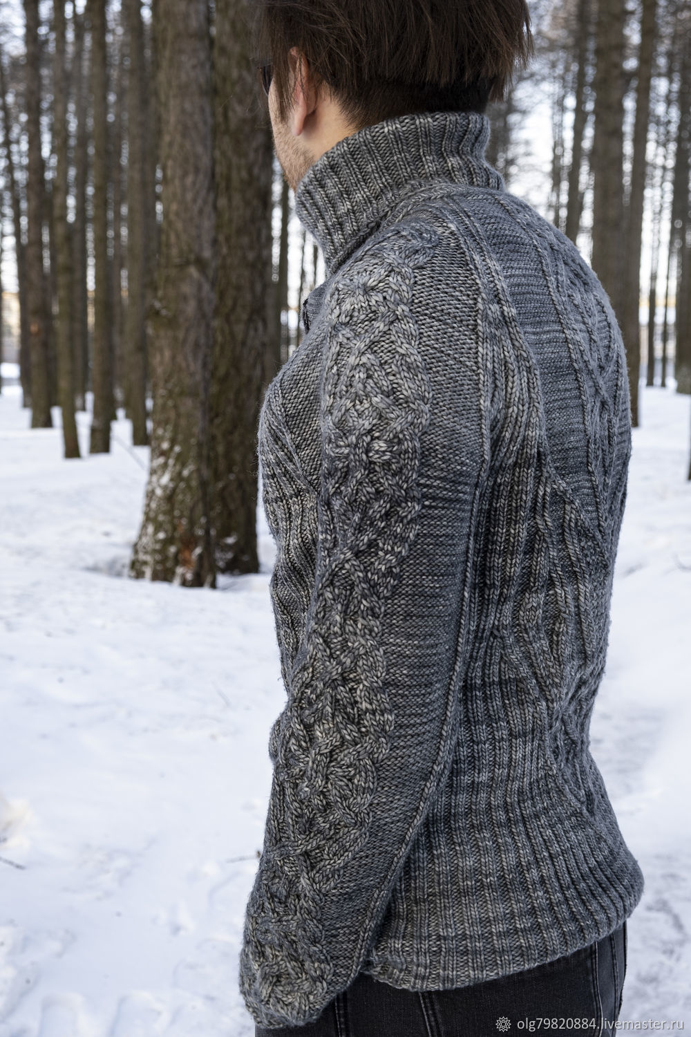 Свитеры мужские:теплый свитер из шерсти "Ветра зимы" в интернет ...