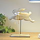 Кролик на подставке деревянный экостиль шебби-шик декор. Статуэтка. A G W O O D. Интернет-магазин Ярмарка Мастеров.  Фото №2