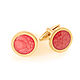 Coral accessory unisex favorite 'Scarlet sunset', Cuff Links, Moscow,  Фото №1