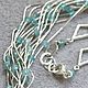 Order Necklace beads made of aquamarine and silver Silver rain (liquid silver). Kseniya Sakharnova. Livemaster. . Necklace Фото №3