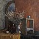 Still life with dried flowers. Large oil painting, Pictures, Moscow,  Фото №1