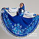 Order Russian folk costume ' Gzhel on blue'. SLAVYANKA. Livemaster. . Folk dresses Фото №3