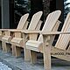 Садовое кресло Адирондак NATURE. Лежаки и шезлонги садовые. L'WOOD. Интернет-магазин Ярмарка Мастеров.  Фото №2