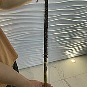 Украшения handmade. Livemaster - original item Canes: A bronze cane with a combination of oak wood. Handmade.