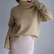 Свитеры: Зеленый вязаный женский  свитер