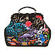 Medium bag ' Cheshire Embroidery on a branch'. Valise. Pelle Volare. Online shopping on My Livemaster.  Фото №2