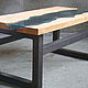 Table cedar loft-style turquoise Katun. Tables. Joinery in Altai. My Livemaster. Фото №4