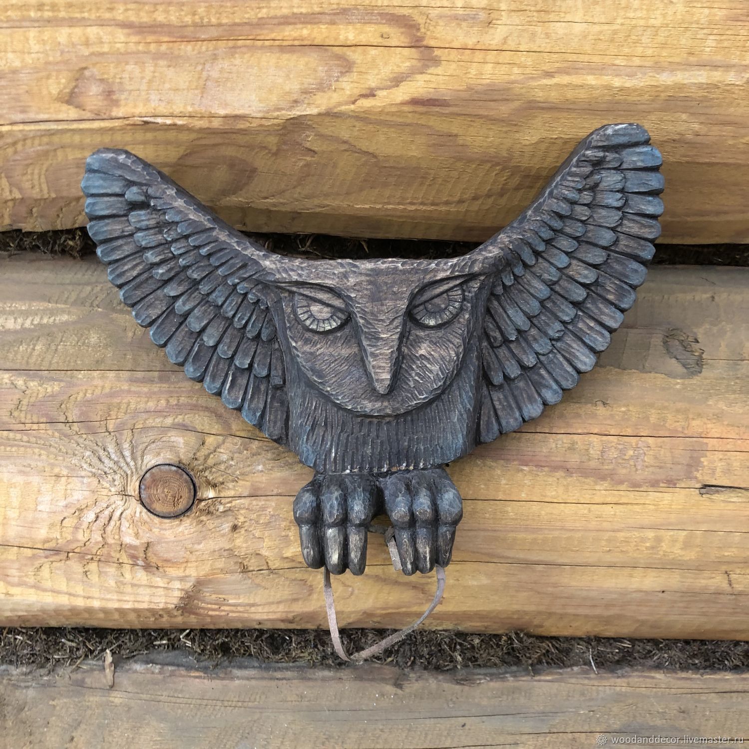 Carved owl made of wood, Clothes Hangers and Hooks, Ufa,  Фото №1