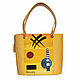 Kandinsky. Leather yellow artistic bag "Yellow sound", Classic Bag, Bologna,  Фото №1
