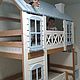 Детская двухъярусная кровать домик с лестницей комодом из массива, Кровати, Санкт-Петербург,  Фото №1