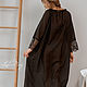 Order Long Black Cambric Nightgown Feerie. Delicate Clothing Store (Daria). Livemaster. . Nightdress Фото №3