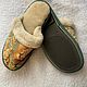 Women's sheepskin slippers with fabric. Slippers. Warm gift. Online shopping on My Livemaster.  Фото №2