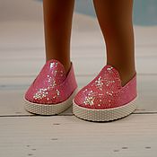 Куклы и игрушки handmade. Livemaster - original item Shoes for Mia Nines Doll dOnil pink with glitter. Handmade.