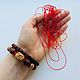 Shambhala bracelet with lava on a red thread. Bead bracelet. florispb. My Livemaster. Фото №6