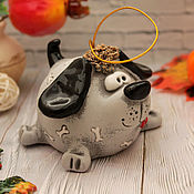 Сувениры и подарки handmade. Livemaster - original item Dog ceramic bell.. Handmade.