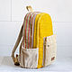 Order Backpack made of hemp Thamel yellow. Hemp bags and yarn | Alyona Larina (hempforlife). Livemaster. . Backpacks Фото №3