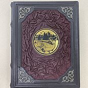 Сувениры и подарки handmade. Livemaster - original item The big book of Russian fishing (gift leather book). Handmade.