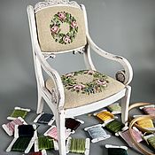 Куклы и игрушки handmade. Livemaster - original item Furniture for dolls: Armchair with embroidery. Handmade.